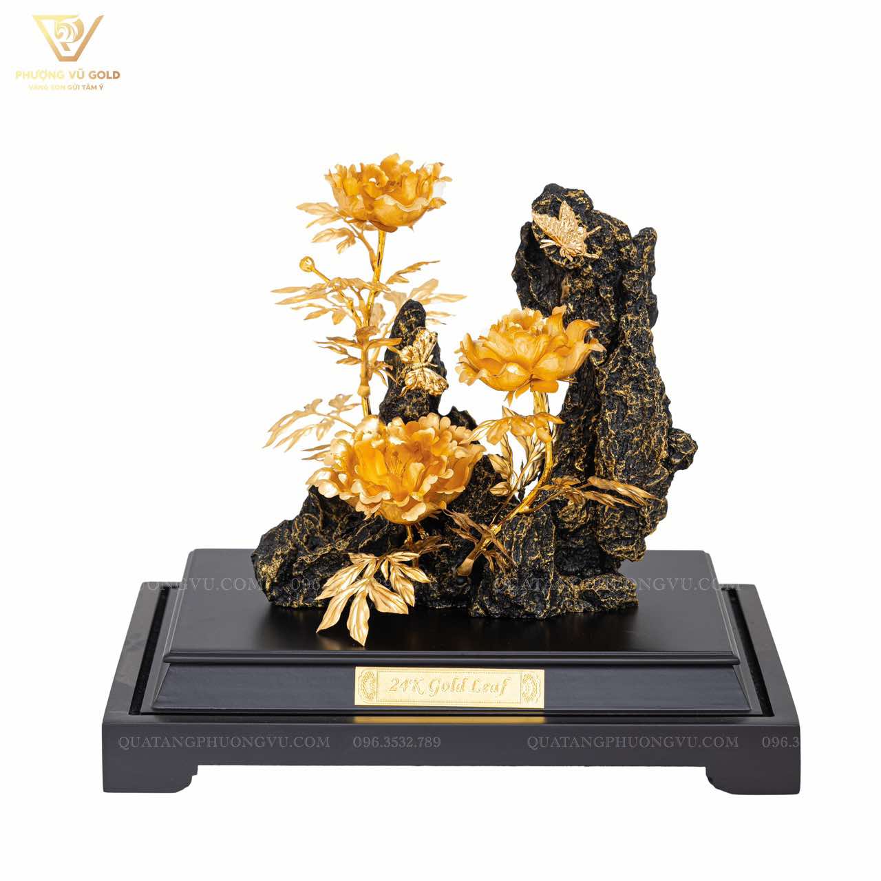 Hoa Mẫu Đơn Dát Vàng 24K – Quà Tặng Cao Cấp | Phượng Vũ Gold