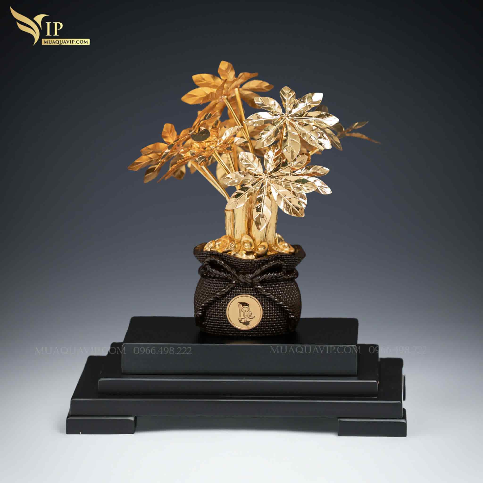 Cây Phong Thuỷ Kim Ngân Mạ Vàng 24K Cao Cấp | Phượng Vũ Gold