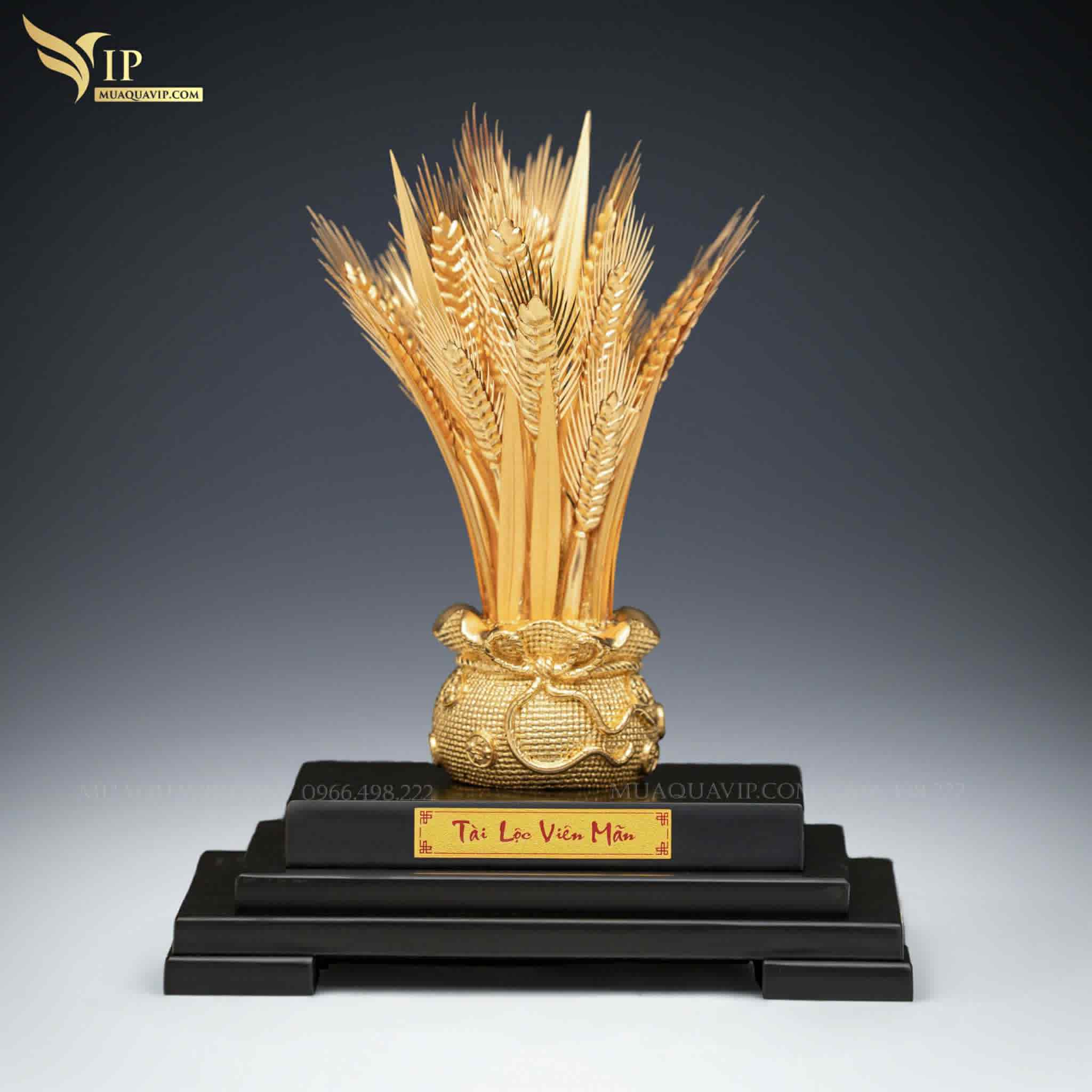 Hũ Lúa Thần Tài Dát Vàng 24K Cao Cấp | Phượng Vũ Gold