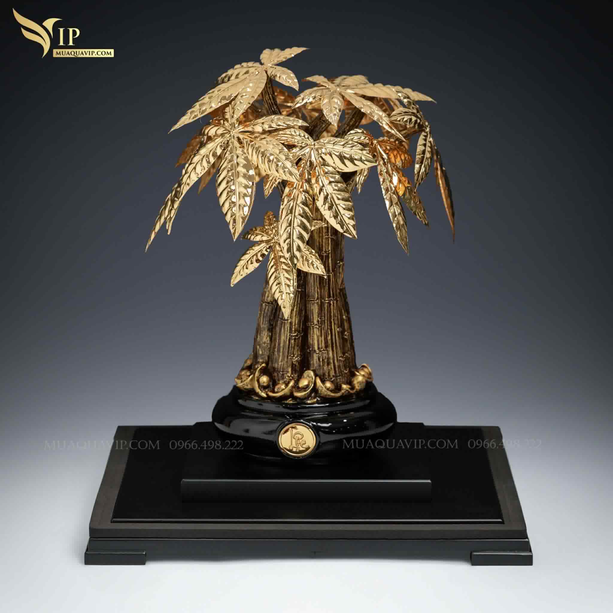 Cây Phong Thủy Mạ Vàng 24K – Quà Tặng Trang Trí Văn Phòng Cao Cấp | Phượng Vũ Gold