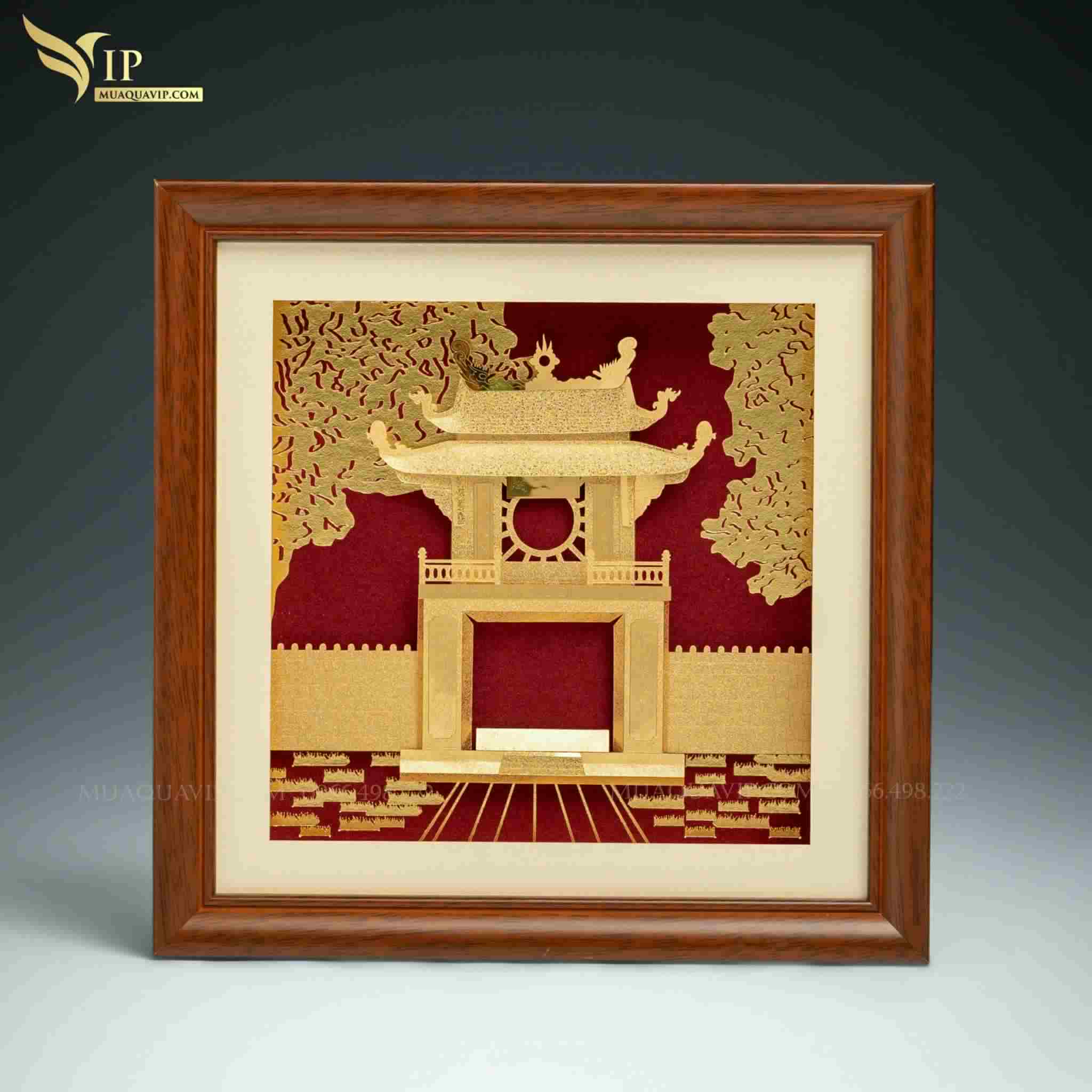 Tranh Khuê Văn Các Dát Vàng 24K – Quà Tặng Cao Cấp & Ý Nghĩa | Phượng Vũ Gold