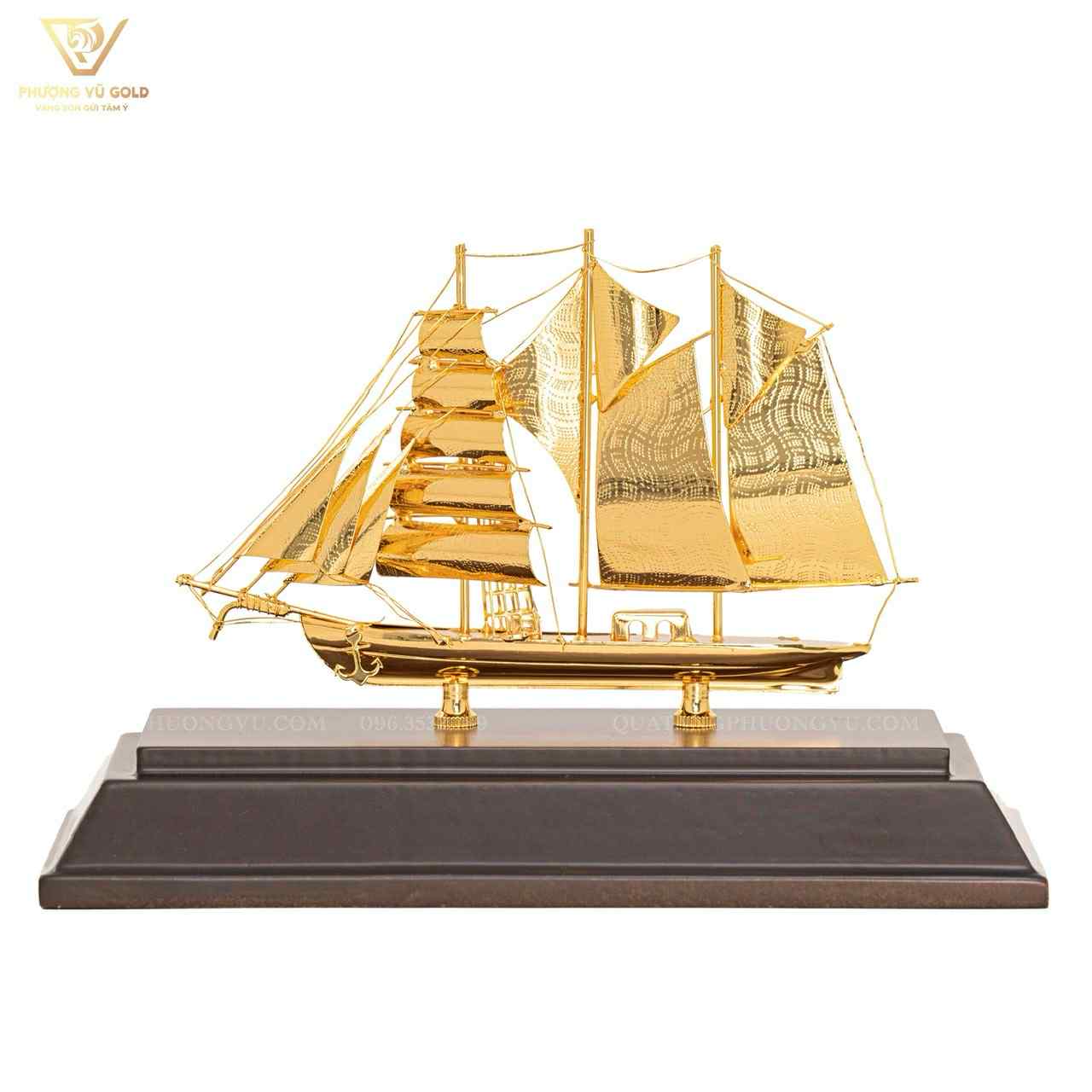 Thuyền Mạ Vàng 24K Quà Tặng Doanh Nhân Trẻ | Phượng Vũ Gold
