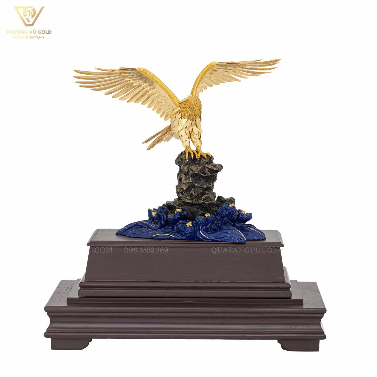 Đại Bàng Dát Vàng 24K – Quà Tặng Phong Thủy Cao Cấp | Phượng Vũ Gold