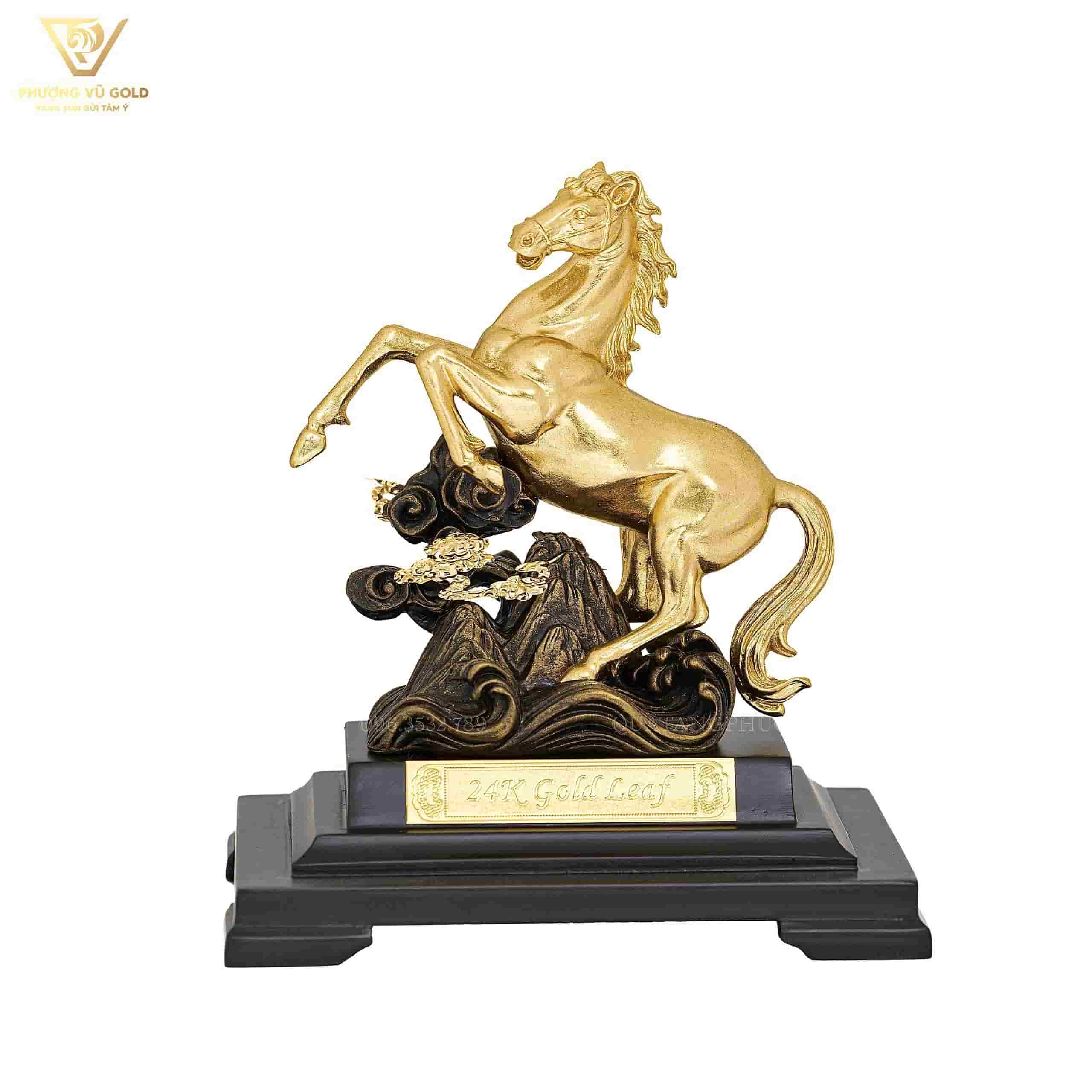 Ngựa Mã Đáo Thành Công Dát Vàng 24K | Phượng Vũ Gold