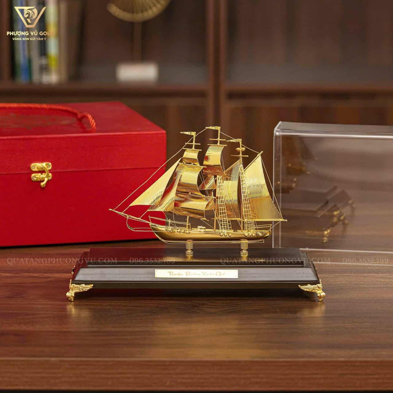 Thuyền Thuận Buồm Xuôi Gió Dát Vàng 24K | Phượng Vũ Gold