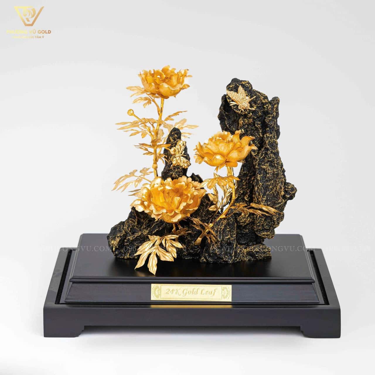 Hoa Mẫu Đơn Dát Vàng 24K – Quà Tặng Cao Cấp | Phượng Vũ Gold