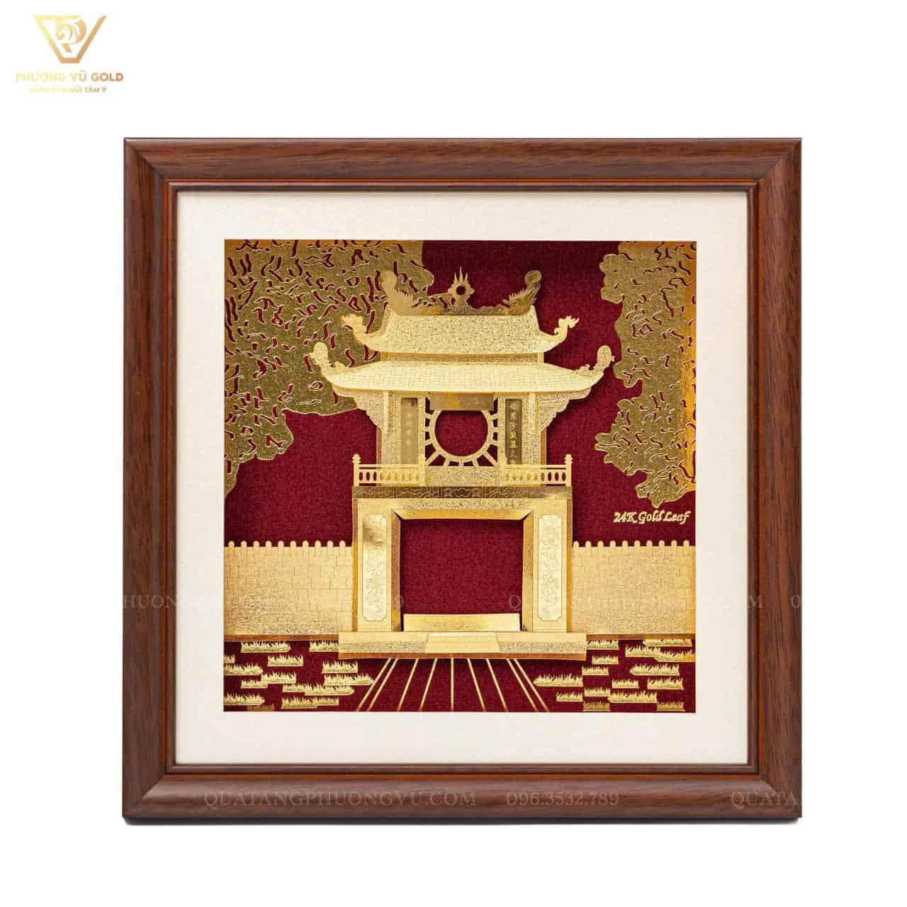 Tranh Khuê Văn Các Dát Vàng 24K – Quà Tặng Cao Cấp & Ý Nghĩa | Phượng Vũ Gold