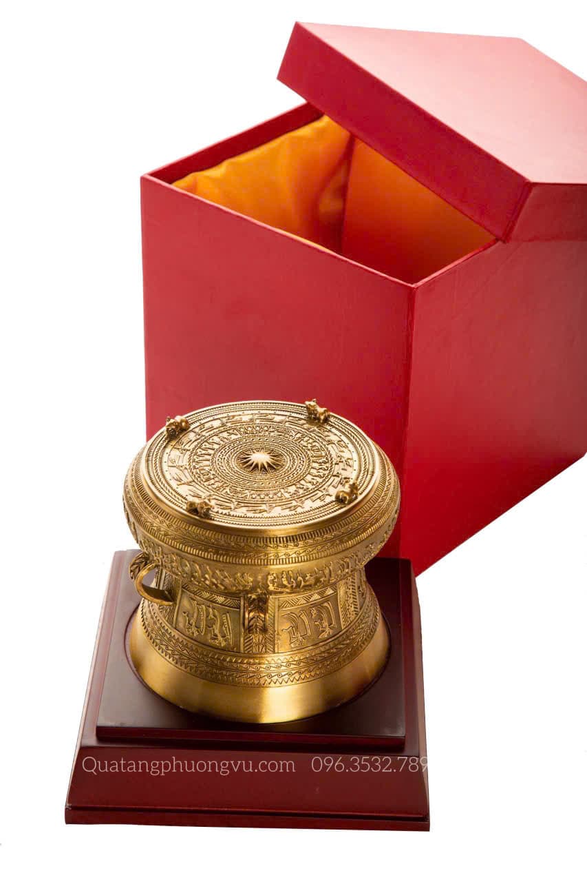 Trống Đồng giả cổ 10cm Cao Cấp – Quà Tặng Sếp & Đối Tác | Phượng Vũ Gold