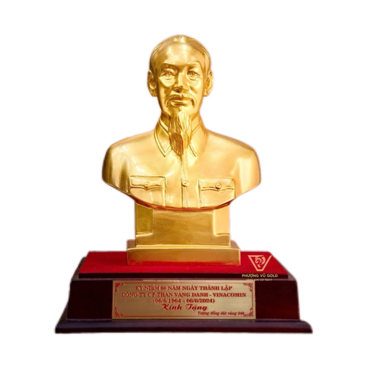 Tượng Bác Hồ Dát Vàng 24K – Quà Tặng Trang Trọng | Phượng Vũ Gold