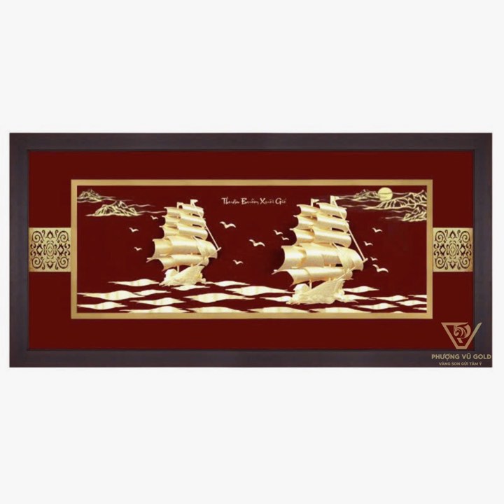 Tranh Thuyền Buồm Dát Vàng – Quà Tặng Doanh Nhân | Phượng Vũ Gold