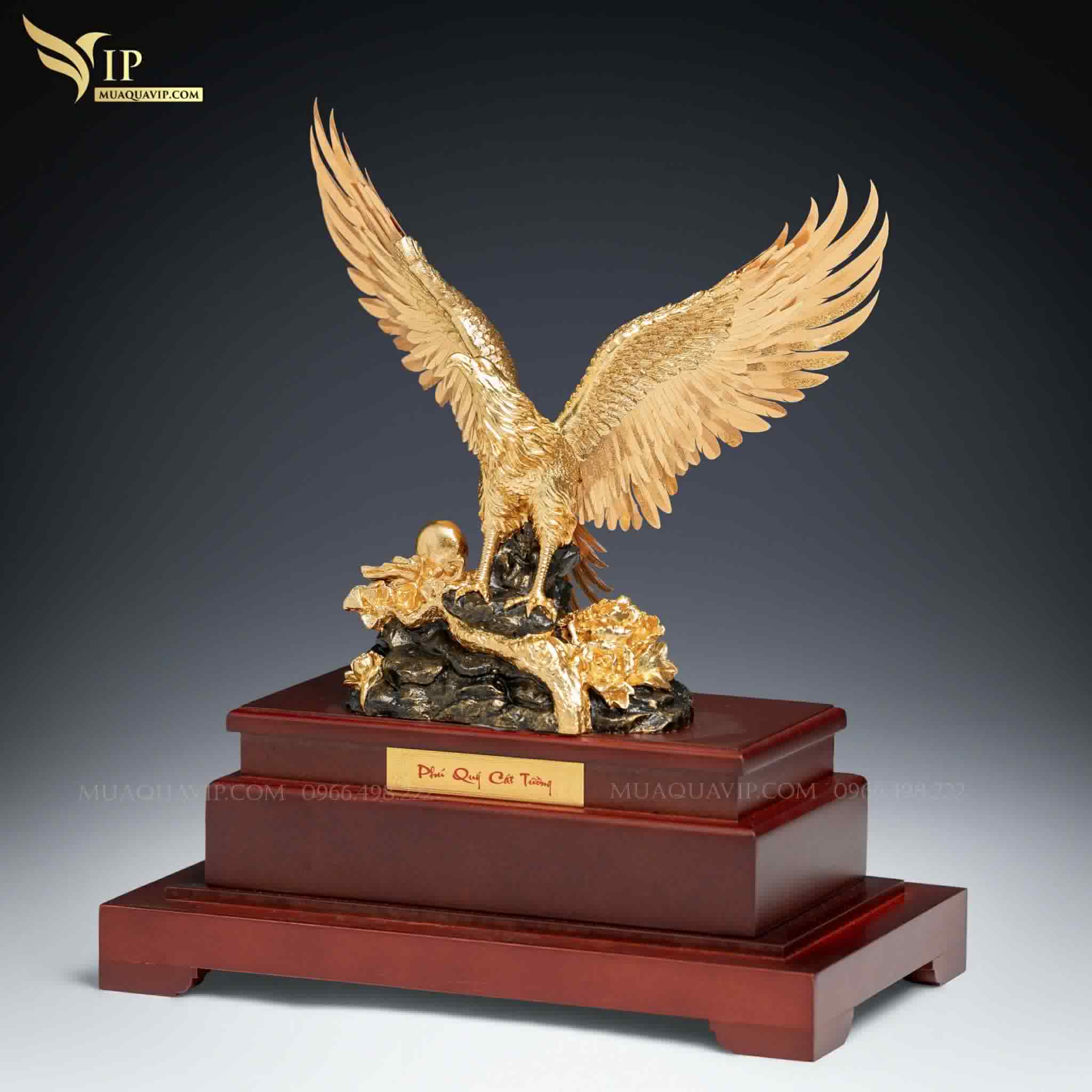 Đại Bàng Mạ Vàng 24K - Quà Tặng Sếp Nam | Phượng Vũ Gold