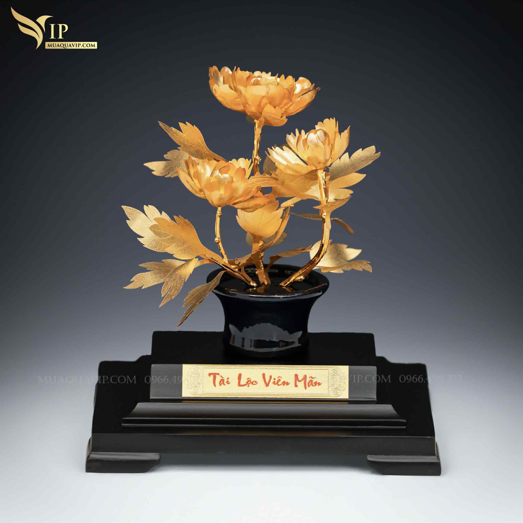 Hoa Mẫu Đơn Dát Vàng 24K - Quà Tặng Sếp Nữ | Phượng Vũ Gold