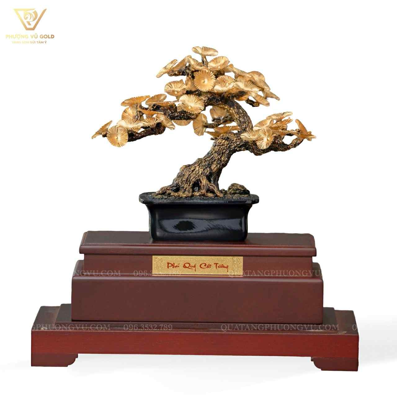 Cây Tùng La Hán Dát Vàng 24K - Quà Tặng Vip | Phượng Vũ Gold
